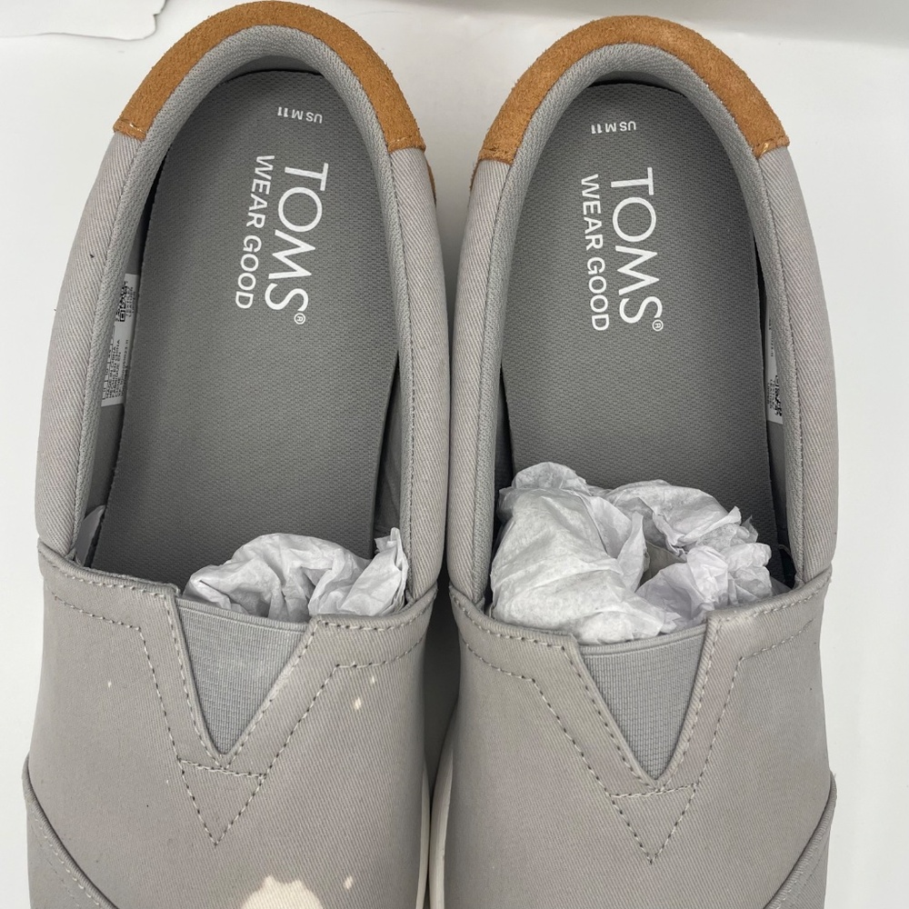 TOMS Alp Fwd men’s slip-on canvas gray sneakers Size 11 - Picture 6 of 13